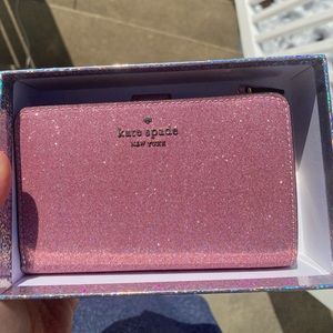 Kate Spade pink shimmer wallet